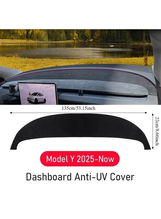 Tesla Model Y Juniper 2025 Dashboard Cover PU Leather Sunshade Anti UV Non Slip Protector - Image 3